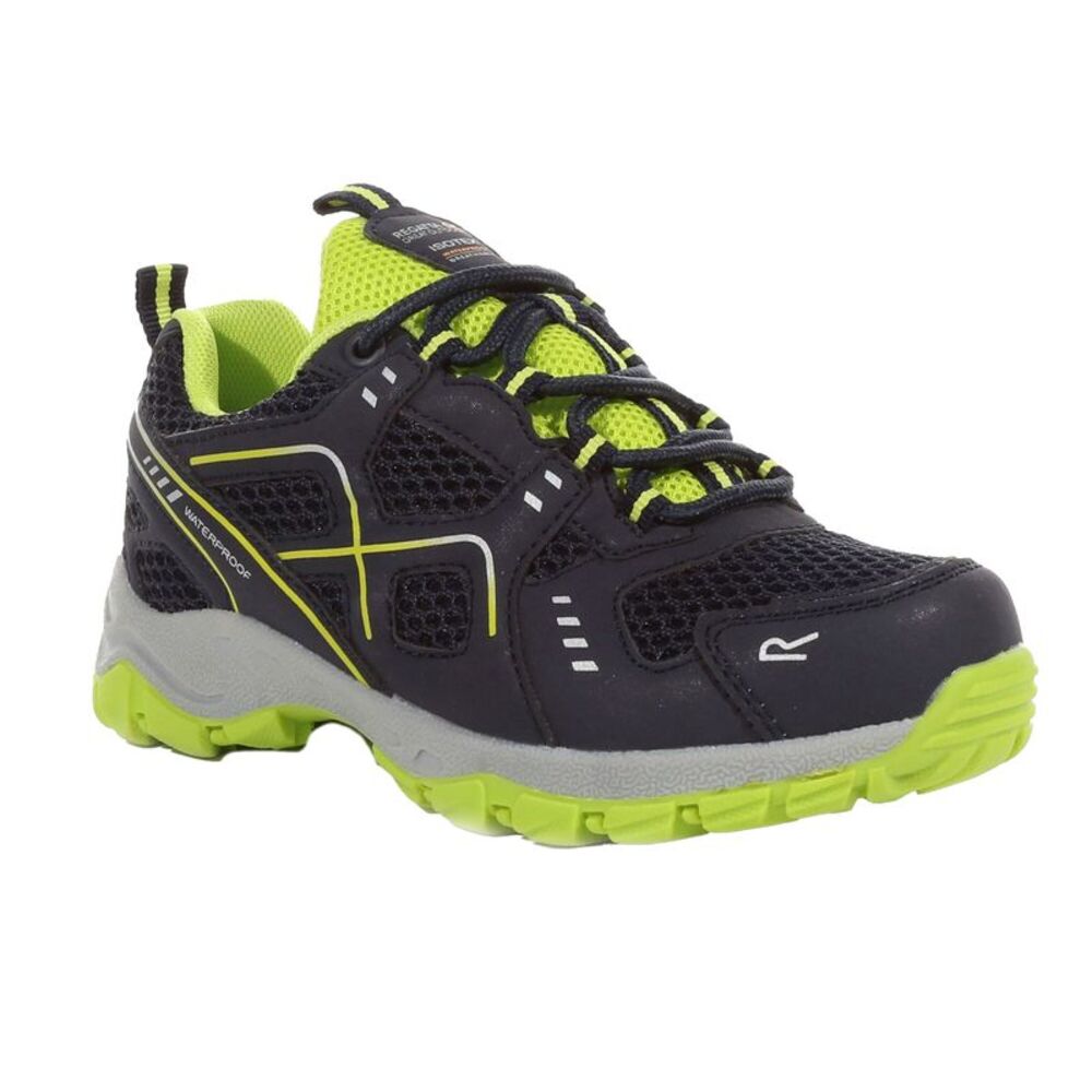 Regatta Childrens/Kids Vendeavour Walking Shoes / Navy/Lime Punch